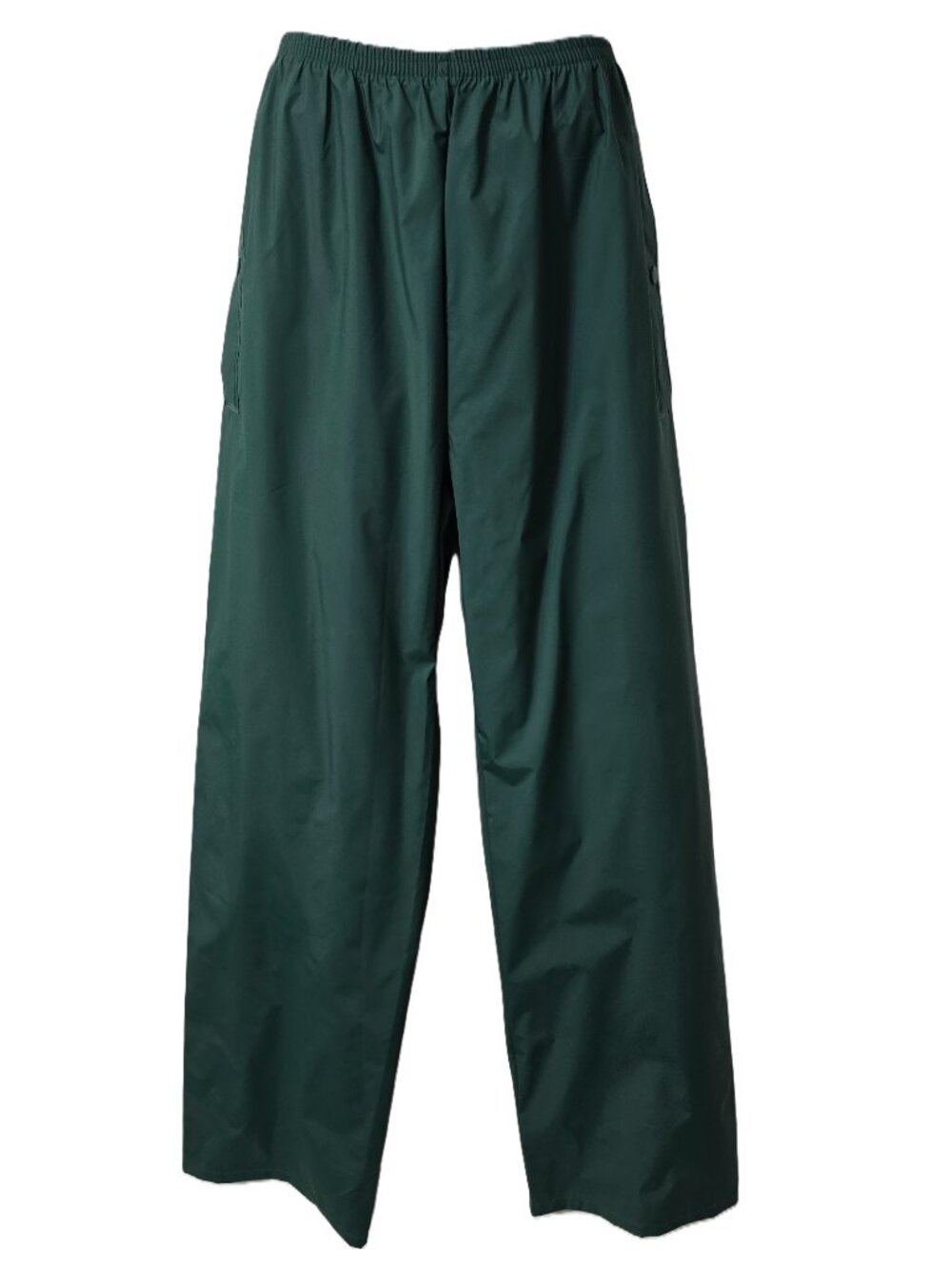 Columbia PVC Nylon Rain Pants S Men Elastic Waist Waterproof Green Overpant Fish